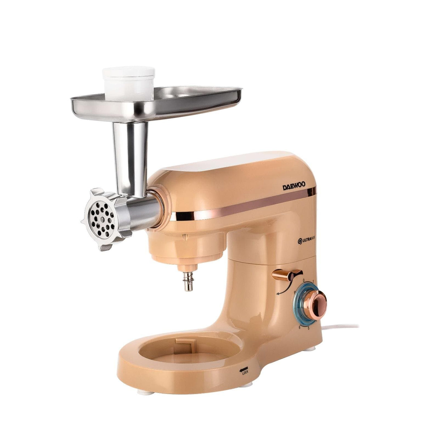 Daewoo SDA Robot de bucatarie Robot de bucatarie Daewoo SDA DHM200MGC | 2000W, bol 5.5L, tocare 1.2kg/min, Crem