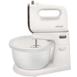 Philips Mixer de mana Philips Viva Collection, 450 W, Bol actionare automata, 5 viteze, Functie Turbo, Alb/Gri