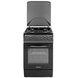 NobeLTek Cooking Aragaz Nobeltek, 50x60, plita si cuptor pe gaz, aprindere electrica, siguranta plita si cuptor, echipat cu diuze GPL, diuze GN de schimb, capac tabla, negru