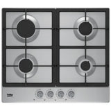 Beko Plita pe gaz Plita pe Gaz Beko HIAG64225SX | 60cm, 4 Arzatoare, Inox, Aprindere Integrata