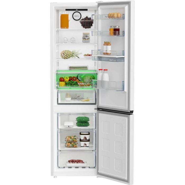 Beko Combina frigorifica Combina frigorifica Beko B3RCNA404HDW | 355L, No Frost, HarvestFresh, A+ Clasa E, 59.5x66.3x203.5cm