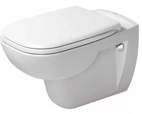 Duravit Vas wc + capac Duravit, Toilet wall mounted D-Code seat and cover with soft closure, suspendat, evacuare orizontata, cu capac (0067390000), soft close, alb