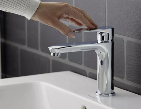 Duravit Baterie lavoar Duravit, B.1 Single lever basin mixer S, monocomanda, marime S, cartus ceramic, fara set de evacuare, crom