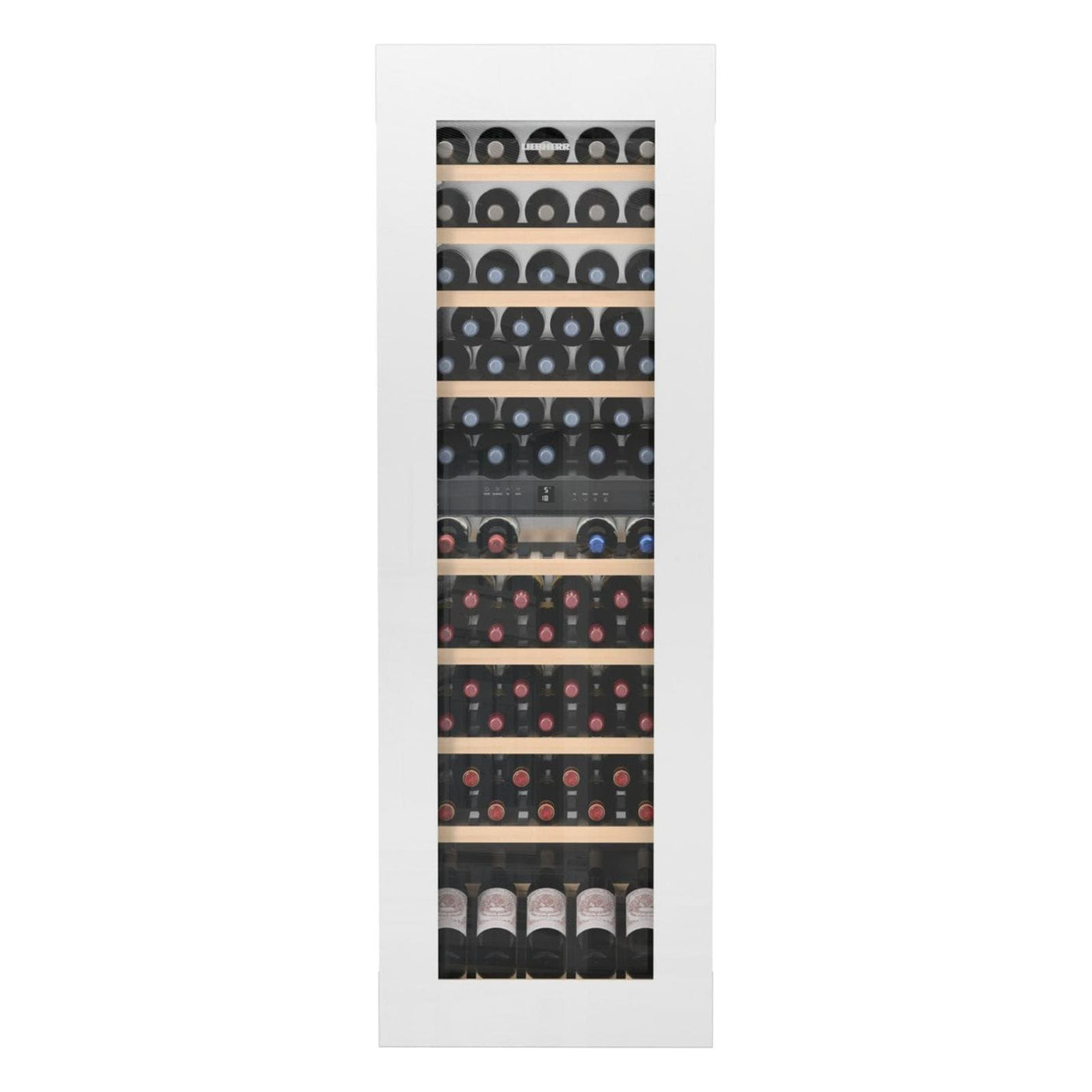 Liebherr Vitrina pentru vin incorporabila, Gama Vinidor, Clasa eficienta energetica A, Clasa climatica SN-ST, Tip control - Display LCD cu afisaj digital al temperaturii, Pozitionare comenzi - in interior, Capacitate neta totala - 271 l, Consum energie/24h - 0,450