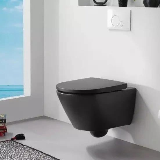 Duravit Vas wc Duravit, Toilet WM 540 mm D-Neo anthracite matt,wd,riml.,D-fix incl, washdown, rimless, Durafix incl., suspendat, evacuare orizontala, fara capac 0021691394), antracit mat