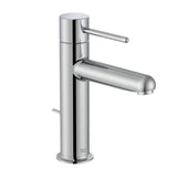 Roca Baterie lavoar Roca, Gama NU, monocomanda, marime S, levier metalic PIN, cartus ceramic, set evacuare cu tija, crom