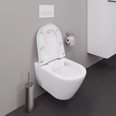 Duravit Vas wc Duravit, Toilet WM 540 mm D-Neo white, washdown, rimless, Durafix incl., suspendat, evacuare orizontala, fara capac (0021610000, 0021690000), alb