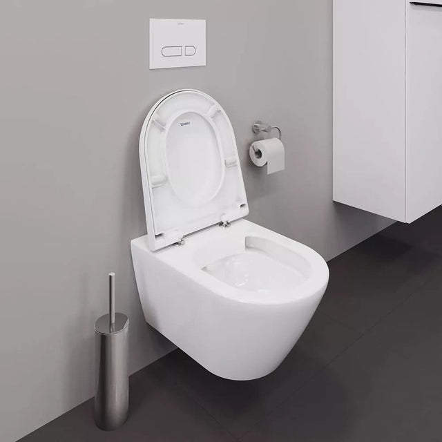 Duravit Vas wc Duravit, Toilet WM 540 mm D-Neo white, washdown, rimless, Durafix incl., suspendat, evacuare orizontala, fara capac (0021610000, 0021690000), alb