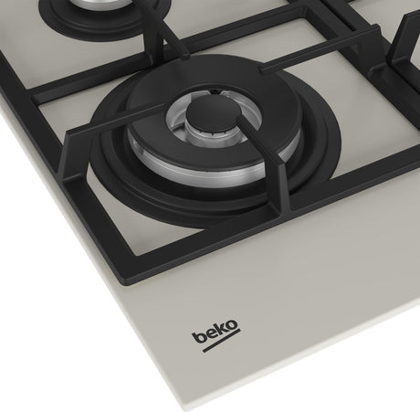 Beko Plita pe gaz Plita pe Gaz Beko HILW64225SBG | 60cm, 4 Arzatoare, Sticla Gri, Wok