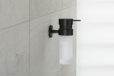 Duravit Suport cu pahar Duravit, Soap dispenser Starck T, black matt incl. white frosted glass, montare pe perete, fixare ascunsa, metal/sticla, negru mat