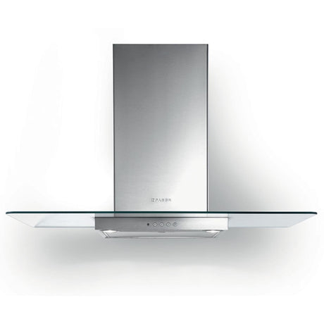 Faber B Hota decorativa, T, Faber, NICE LED SRM X/V A90, 90 cm, 420 m3h, 66 dB, 1 motor, filtru aluminiu, clasa C, butoane push, LED2, , Inox-Sticla, 325.0557.682
