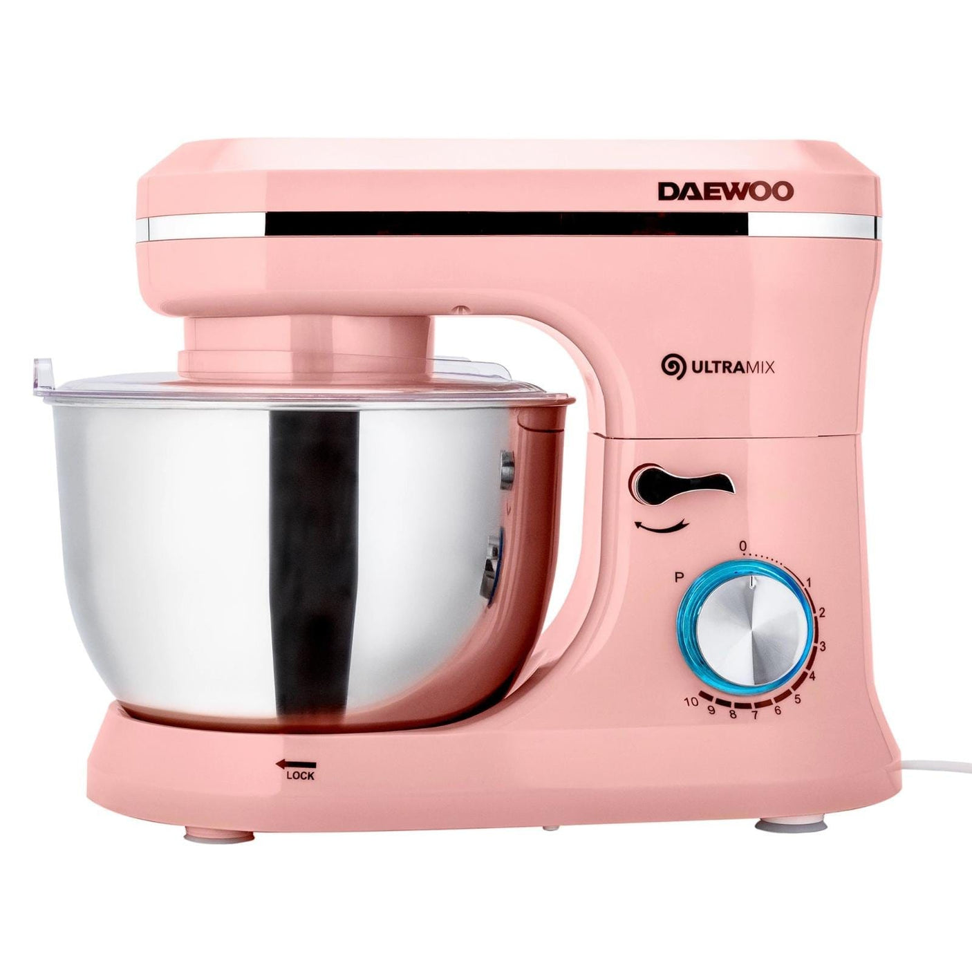Daewoo SDA Mixer Mixer cu Bol Daewoo DHM150P | 1600W, 10 Viteze, Bol 4.5L, Roz