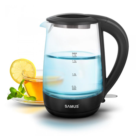 Fierbator Samus AQUABELLE | 2200W, 1.7L, Inox, LED