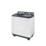NobeLTek Mașină de spălat rufe semi-automată Nobeltek 12 kg, stoarcere 7 kg, 450W/195W, temporizator 0–15/0–5 min, evacuare gravitațională, Alb/Silver