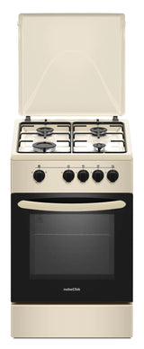 NobeLTek Cooking Aragaz Nobeltek, 50x50, plita gaz, cuptor gaz, siguranta plita si cuptor, echipat cu diuze GPL, diuze GN de schimb, capac tabla, bej