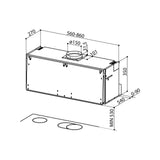 Faber B Hota incoporabila, tip box, Faber, 106/35 PLUS SRM LG A86, inox, 86 cm, 440m3h, 67 db, filtru aluminiu, iluminare LED2, clasa C, evo diffuser, 310.0548.019