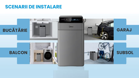 Midea Accesoriu electrocasnice Dedurizator Apa Midea QS2476-180 | 2000 L/h, 18L Rasina, LED, Mod Vacanta