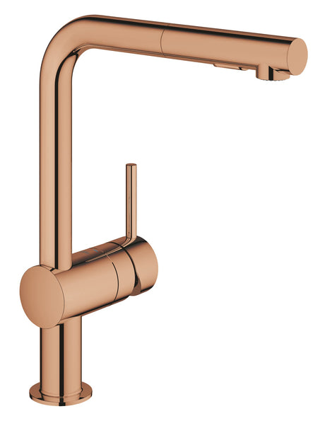 Grohe Baterie chiuveta Baterie Bucatarie Grohe 30274DA0 | Minta, Pipa Inalta, Dus Extractabil, Warm Sunset