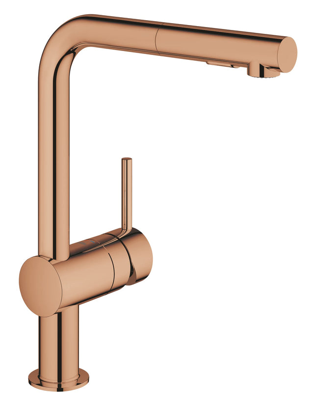 Grohe Baterie chiuveta Baterie Bucatarie Grohe 30274DA0 | Minta, Pipa Inalta, Dus Extractabil, Warm Sunset