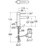 Roca Baterie Baterie Lavoar Roca A5A323FC00 | Gama NU, Monocomanda, S, Crom
