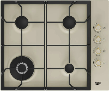 Beko Plita pe gaz Plita pe gaz Beko HIGG64125SCR | 4 arzatoare, gratar fonta, wok, Retro Crem