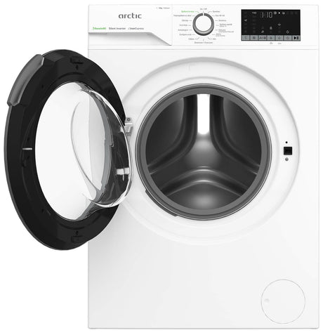 ARCTIC Masina de spalat rufe Arctic, 10kg, 1400rpm, Clasa A, Motor Silent Inverter, SAVEINALL, ExtraSteam, Display, Recycled Tub, Alb