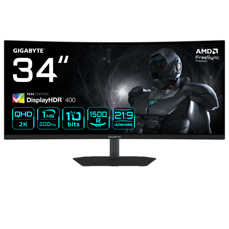 Monitor Gigabyte G34WQC2 EK | 34", UWQHD, 200Hz, Negru