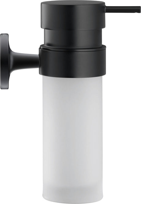Duravit Suport cu pahar Duravit, Soap dispenser Starck T, black matt incl. white frosted glass, montare pe perete, fixare ascunsa, metal/sticla, negru mat