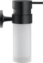 Duravit Suport cu pahar Duravit, Soap dispenser Starck T, black matt incl. white frosted glass, montare pe perete, fixare ascunsa, metal/sticla, negru mat