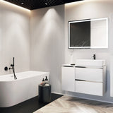Roca Baterie lavoar Roca, Gama Naia, monocomanda, marime XL, levier metalic, cartus ceramic, fara set de evacuare, titanium black, negru