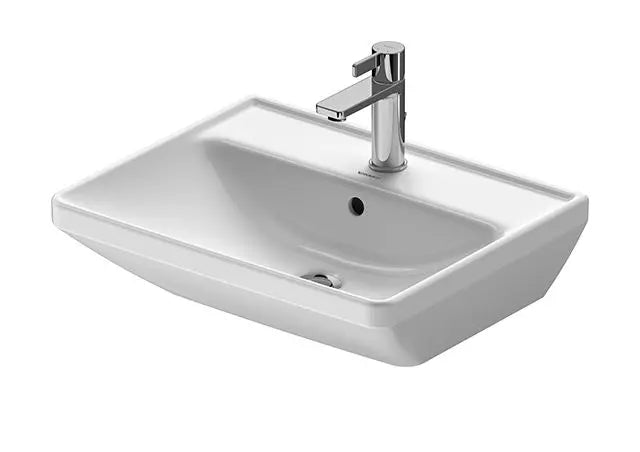 Duravit Lavoar Duravit, Washbasin 550mm D-Neo white with of, with tp, 1 th, montare pe perete, cu preaplin, gaura pt baterie, smalt pe interior, alb
