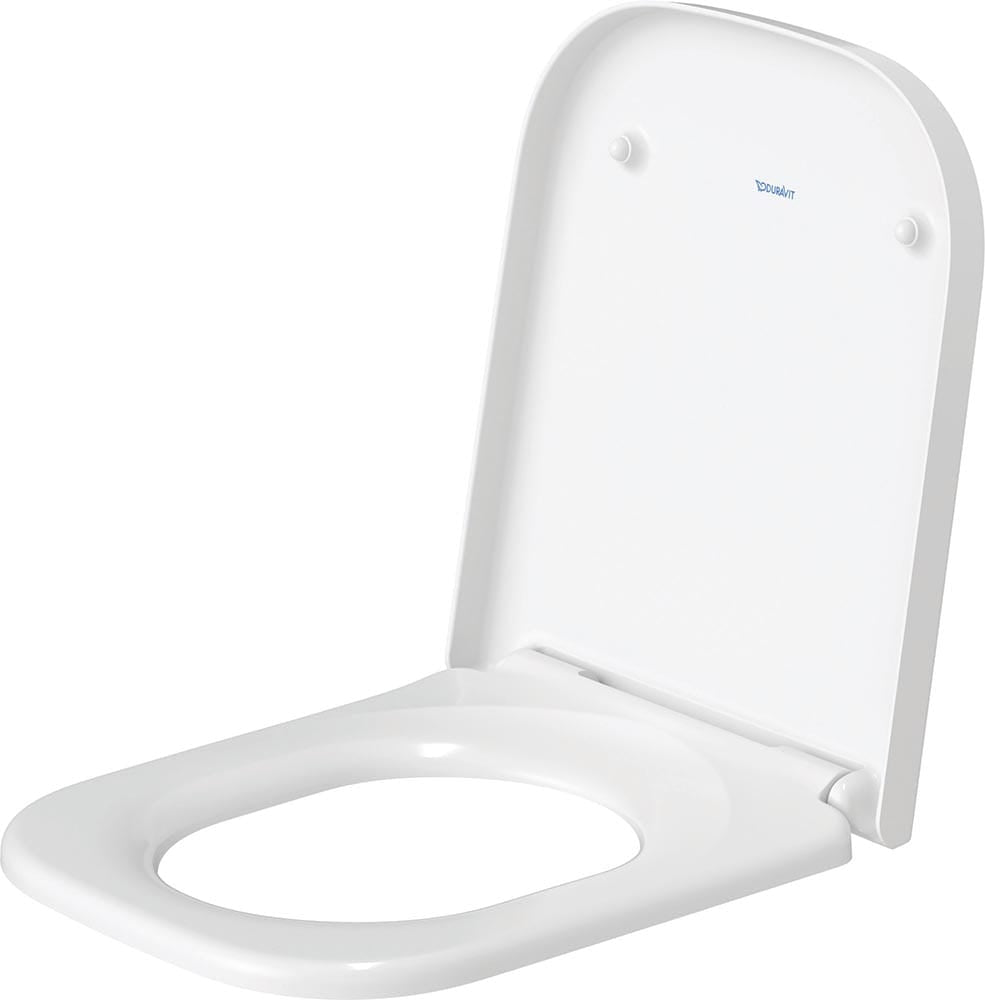 Duravit Capac WC Capac WC Duravit Happy D.2 0064590000 | Soft Close, Balamale Inox, Dreptunghiular, Alb