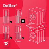 Roller Kit de suprapunere pentru uscător Roller cu sertar, 60 x 55 cm, înălțime 7 cm (ext.) / 4 cm, capacitate 300/20 kg