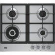 PC-Doc.ro Plita pe gaz Plita pe gaz Beko HIAW 64225 SX | 60cm, 4 arzatoare, Wok, Inox