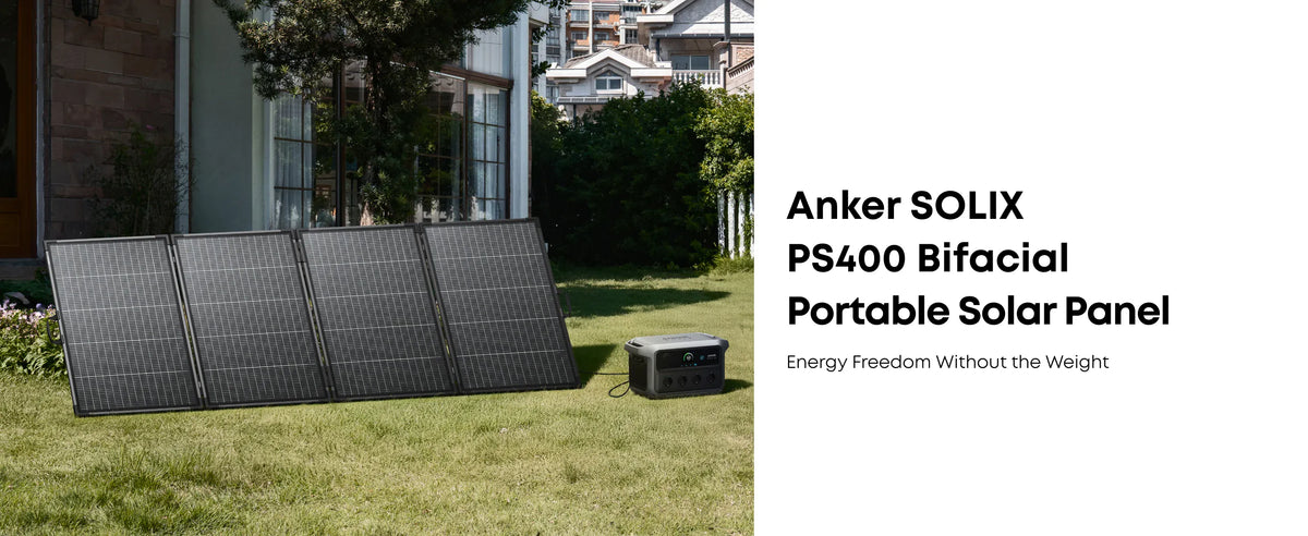 Anker Solix Panou solar Panou Solar Bifacial Anker Solix PS400 AS340011 | 400W, IP68, Portabil