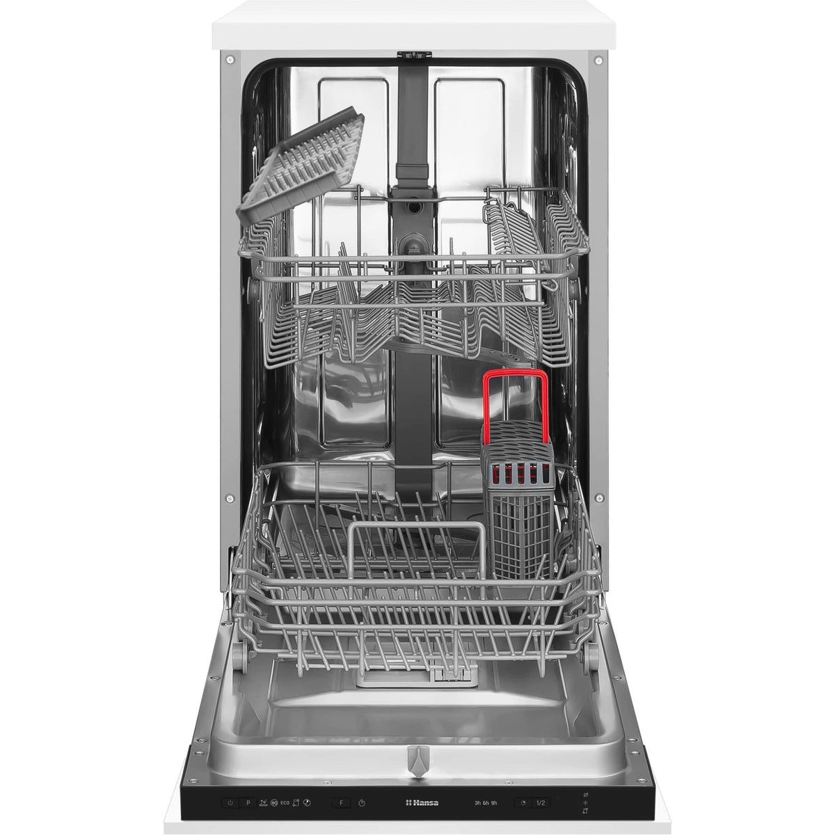 Hansa Masina de spalat vase incorporabila Hansa, 45 cm, 9 seturi, 4 programe, 2 sertare, Clasa A++. ECO, Dedurizare, HalfLoad