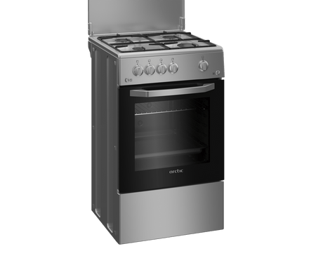 ARCTIC Aragaz Aragaz Arctic AGM5501FLS | 4 Arzatoare Gaz, 85cm, Aprindere Electrica, Argintiu, 50x50x85cm