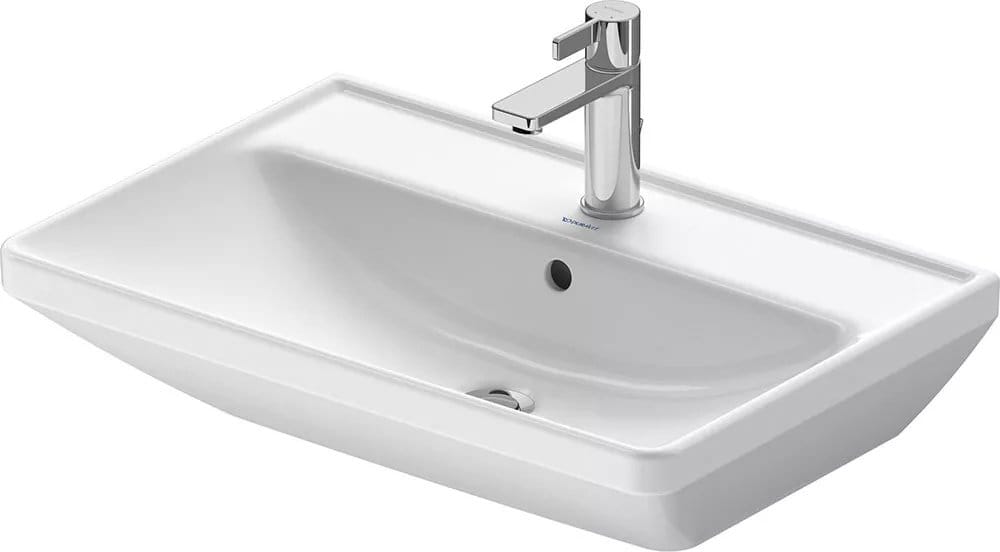 Duravit Lavoar Duravit, Washbasin 650mm D-Neo white with of, with tp, 1 th, montare pe perete, cu preaplin, gaura pt baterie, alb