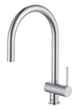 Roca Baterie bucatarie Roca, Gama Ona, pipa inalta, tip U, monocomanda, pivotanta, dus extractabil, 2 functii, crom mat