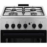 Electrolux Aragaz Electrolux, Gaz, 4 arzatoare, Aprindere integrata plita si cuptor, Siguranta plita si cuptor, Autocuratare catalitica, Grill electric, Rotisor, 50 cm, Inox
