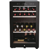 HAIER Racitor de vinuri HAIER, 42 sticle, conectivitate WiFi, clasa G, LED, dual zone, usa reversibila, H 82 cm, negru
