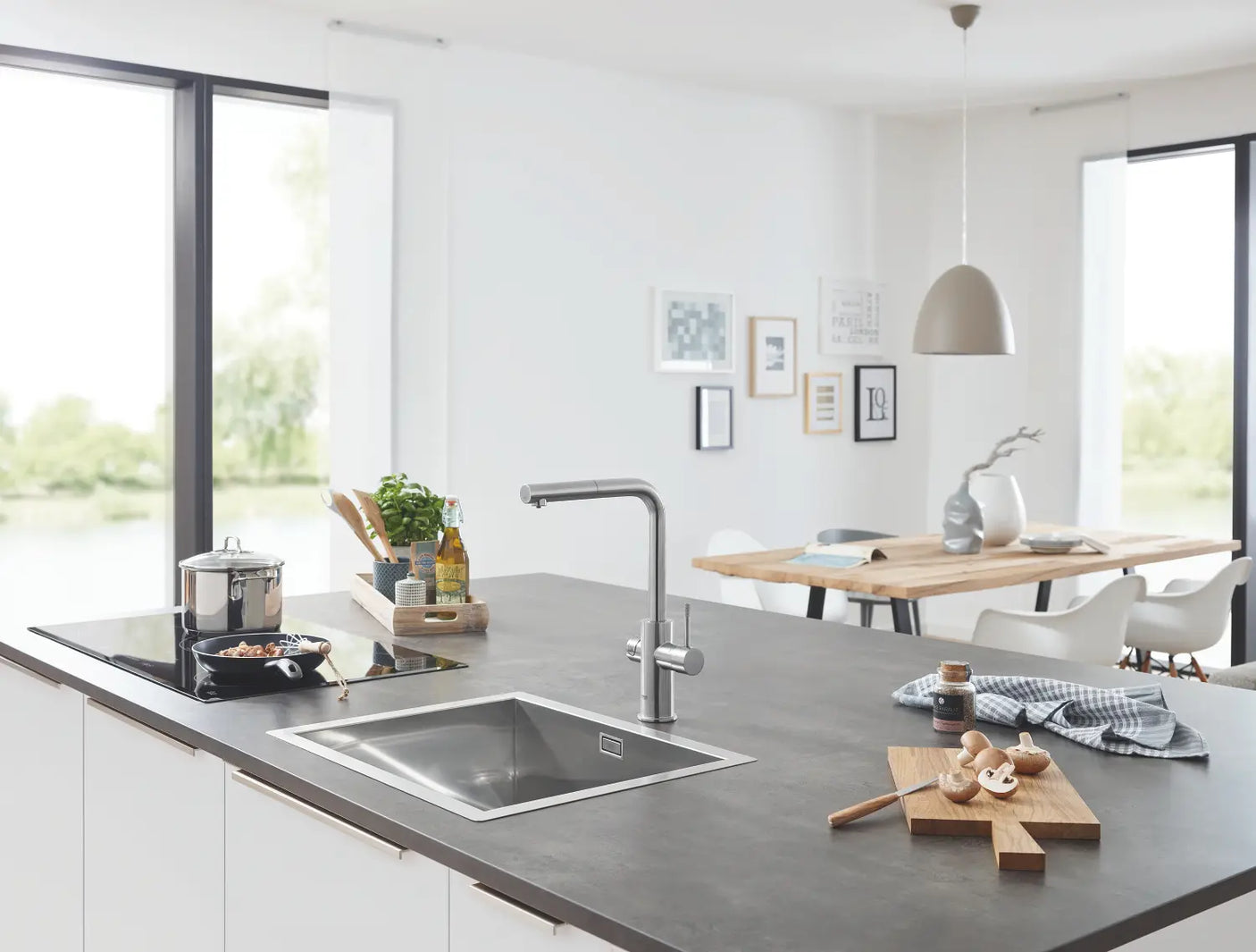 Grohe Sistem filtrare apa Baterie Bucatarie Grohe Blue Home 31539DC0 | Filtrare, Racire, Apa Carbogazoasa, Supersteel