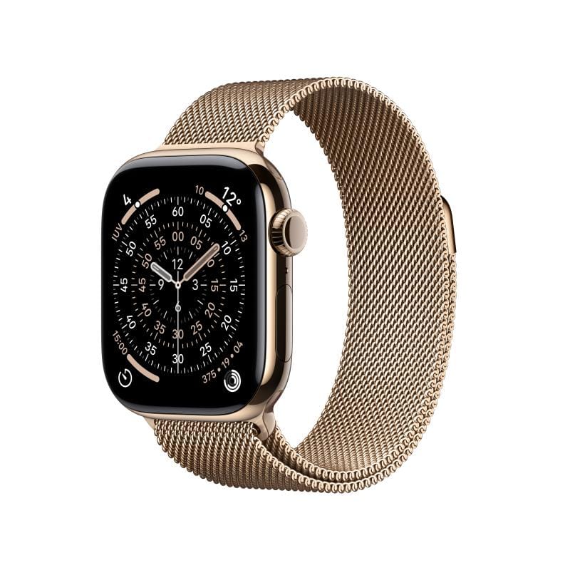 APPLE Apple Watch Series 11 GPS + Cellular 42mm Gold Titanium Case with Gold Milanese Loop