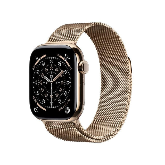 APPLE Apple Watch Series 11 GPS + Cellular 42mm Gold Titanium Case with Gold Milanese Loop