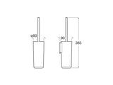 Roca Perie Set Perie WC Roca A817734C00 | Sonata, Perete, Metalic, Crom