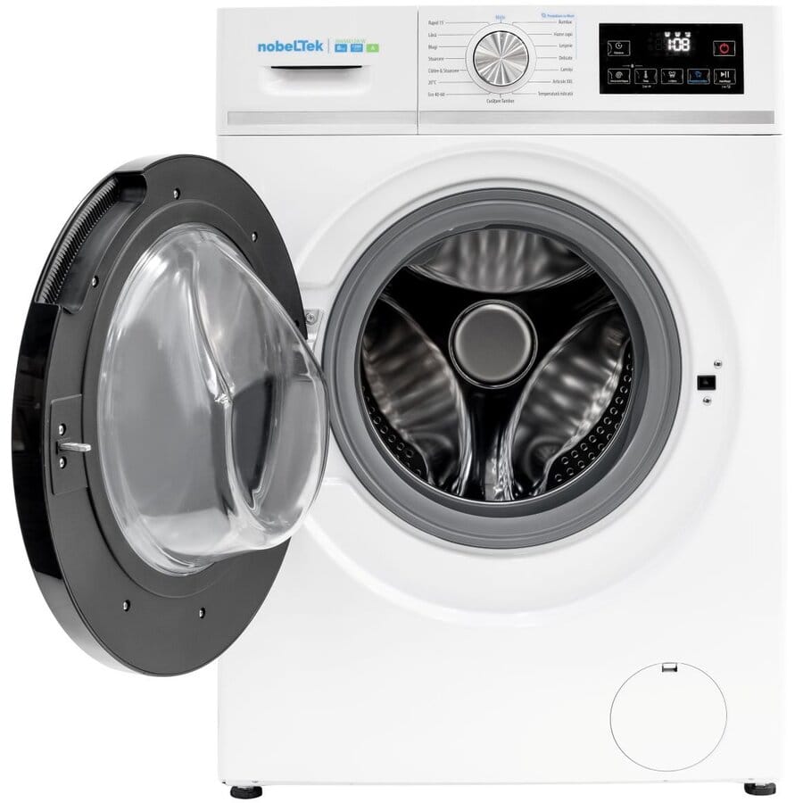 Nobeltek Masina de spalat rufe Masina de spalat rufe Nobeltek NWM812A-W | 8kg, 1200rpm, Clasa A, Inverter