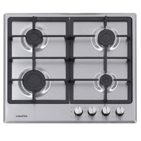Nobeltek Plita incorporabila Plita incorporabila Nobeltek NHBG-6400IXF | gaz, comenzi frontale, aprindere buton, inox