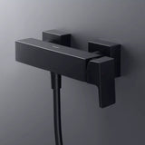 Duravit Baterie dus Duravit, Manhattan single lever shower mixer exposed installation, monocomanda, aparenta, cartus ceramic, levier lateral, schwarz mat, negru mat