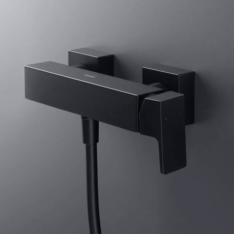 Duravit Baterie dus Duravit, Manhattan single lever shower mixer exposed installation, monocomanda, aparenta, cartus ceramic, levier lateral, schwarz mat, negru mat