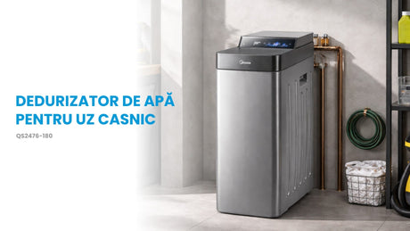 Midea Accesoriu electrocasnice Dedurizator Apa Midea QS2476-180 | 2000 L/h, 18L Rasina, LED, Mod Vacanta